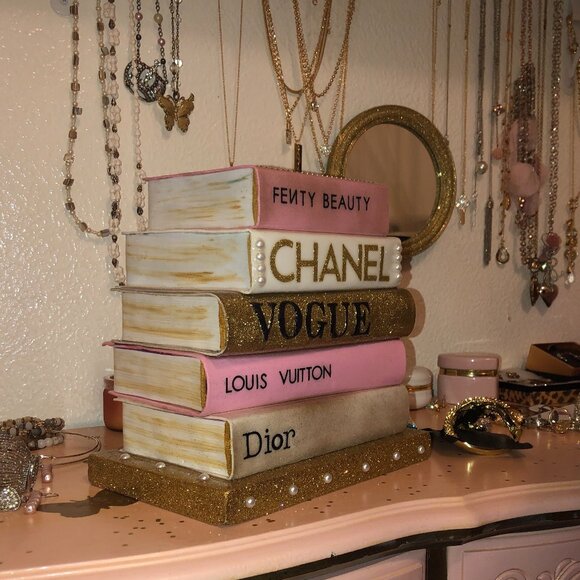 Luxury Fashion-Inspired Stacked Book Décor for - Picture 2 of 4